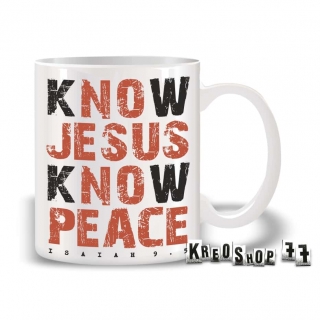 Kresťanský hrnček - Know Jesus Know Peace 