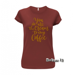 COFFEE tričko - cream coffee dámske hnedé