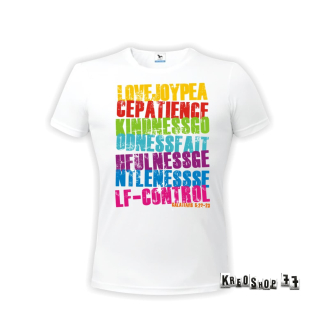 Kresťanské tričko - Love joy peace