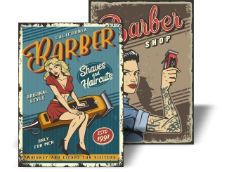 Barber retro poster